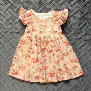 Popatu Pink and Cream Floral Dress